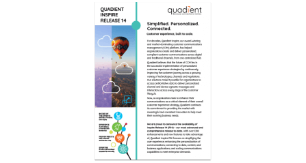 Quadient Inspire Release 14 - What's New? 