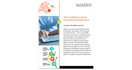 Quadient Inspire: Engaging customers with Email and SMS Brochure Cover