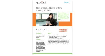New Integrated Billing System for Ping An Bank Case Study Cover