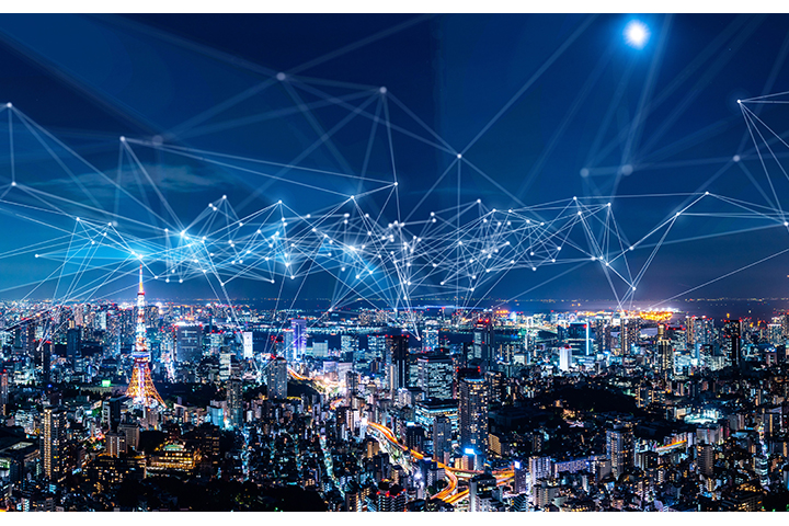 Connected smart city, digital communications