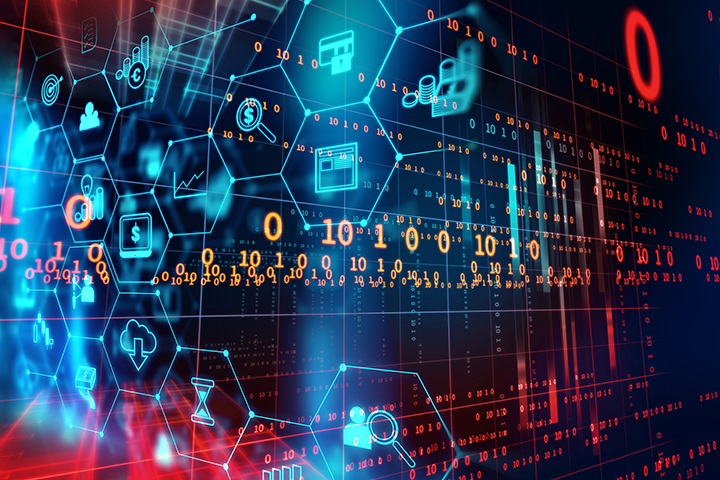 fond de technologie financière abstraite