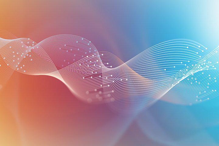 Colorful Abstract Technology Wave Graphic Background.