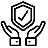 hands holding shield with check mark