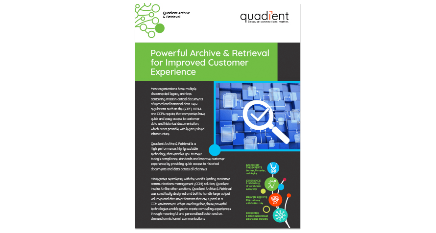 Quadient Archive and Retrieval Brochure