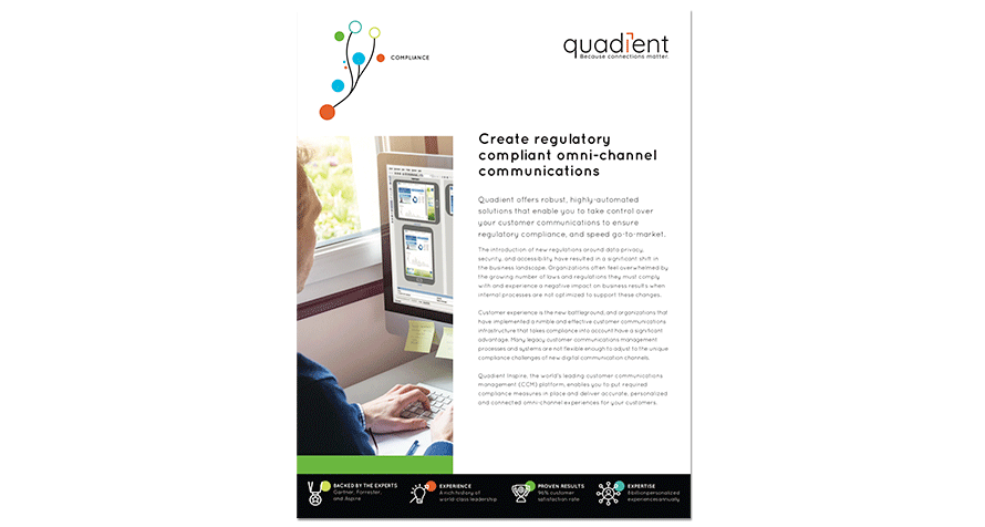 Quadient Inspire: Create Regulatory Compliant Omnichannel Communications