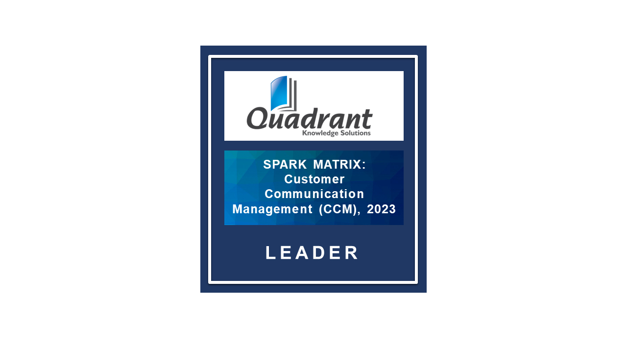 Quadient Named a Leader in 2023 SPARK Matrix for CCM
