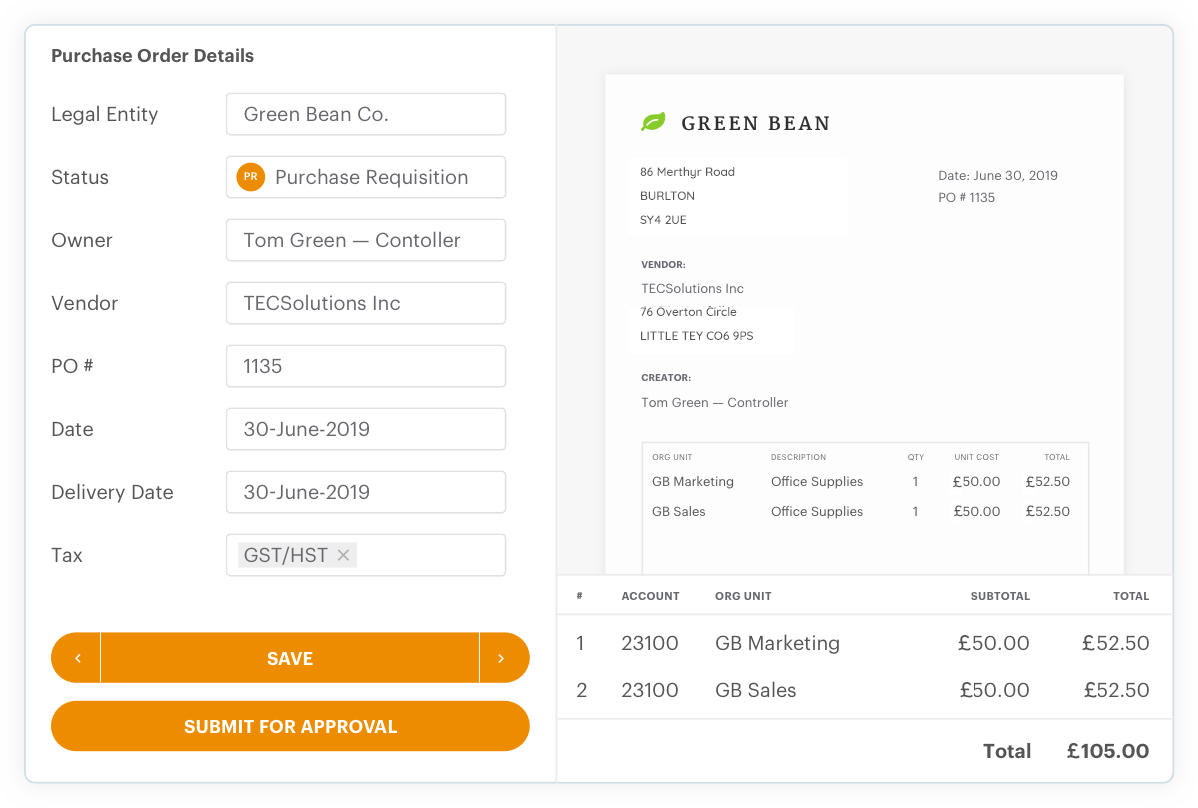 Integrated purchase requisitions image