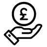 icon - hand and GBP sign