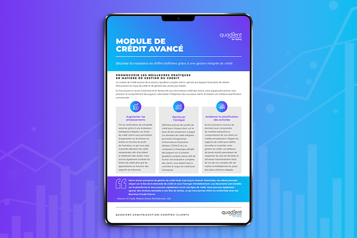 Module de crédit avancé pour Quadient Comptes Clients