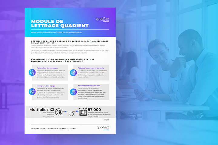 Module de lettrage pour Quadient Comptes Clients