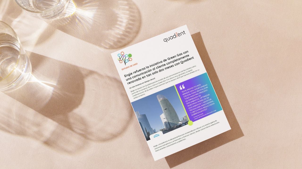 Engie refuerza la iniciativa de Green Gas con una comunicación al cliente completamente renovada en tan solo dos meses con Quadient