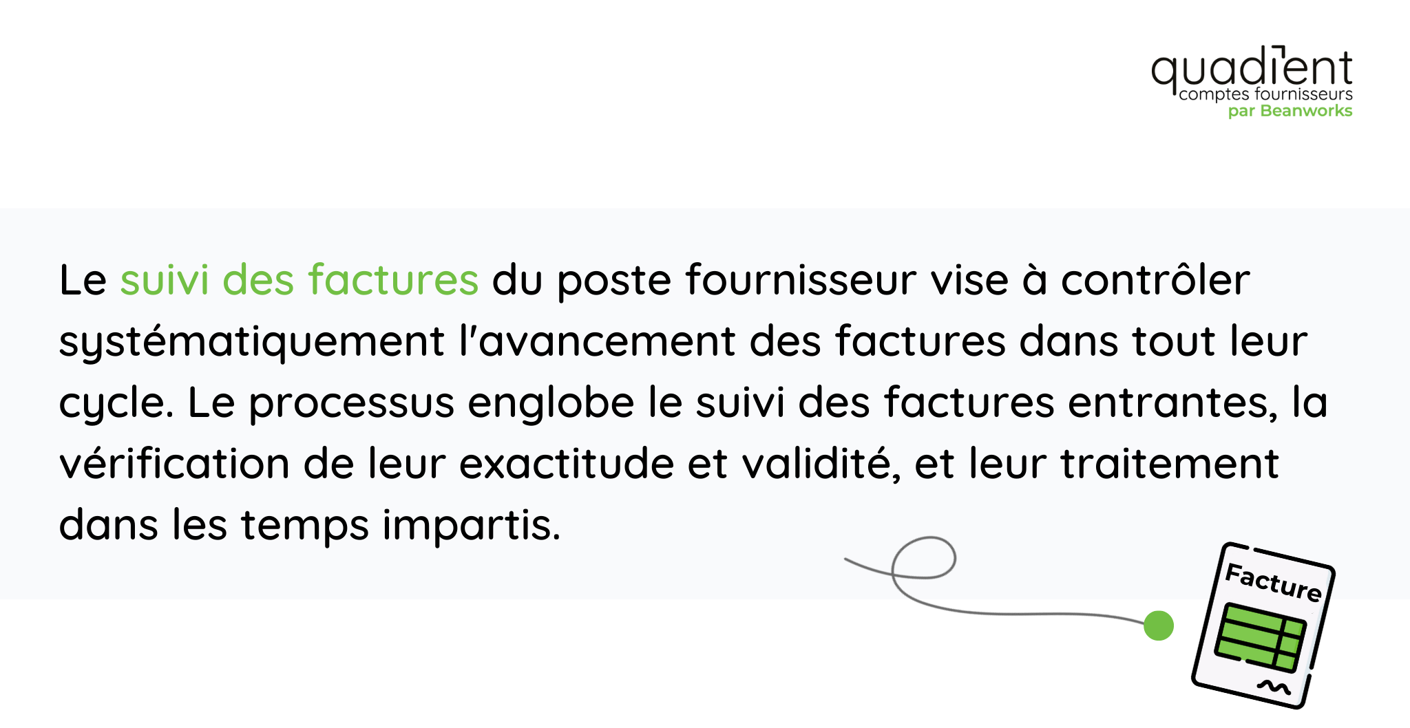 le suivi des factures