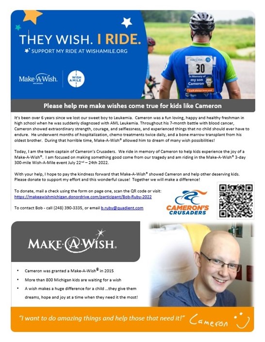 Make-A-Wish letter template