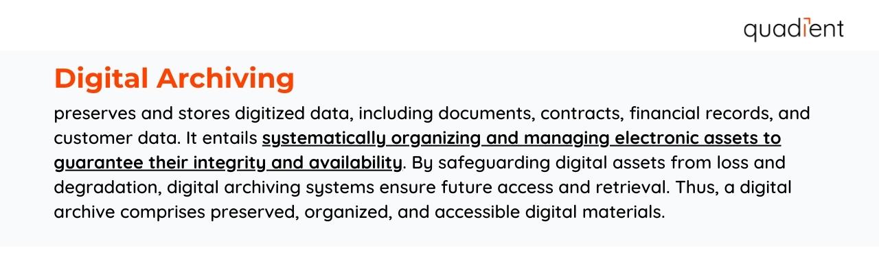 digital archiving definition