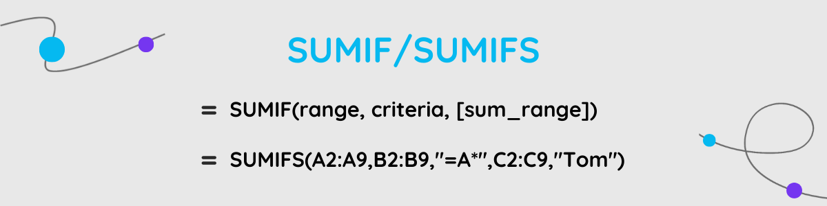 SUMIF/SUMIFS