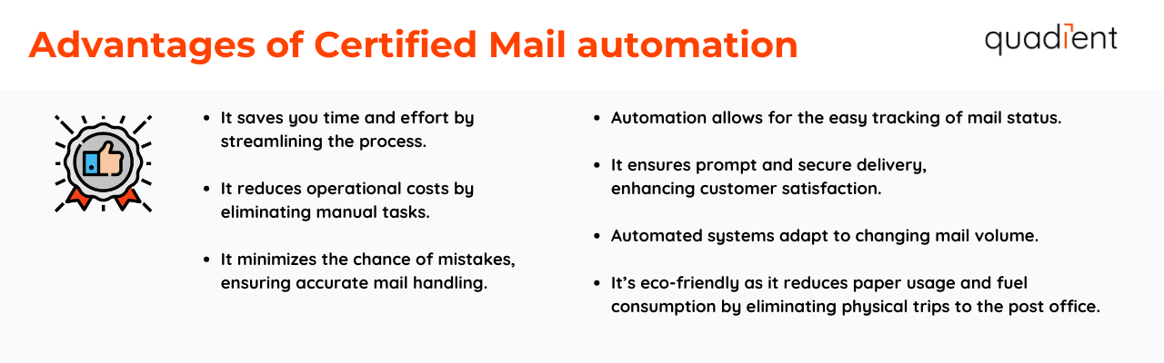 advantages of certified mail automation