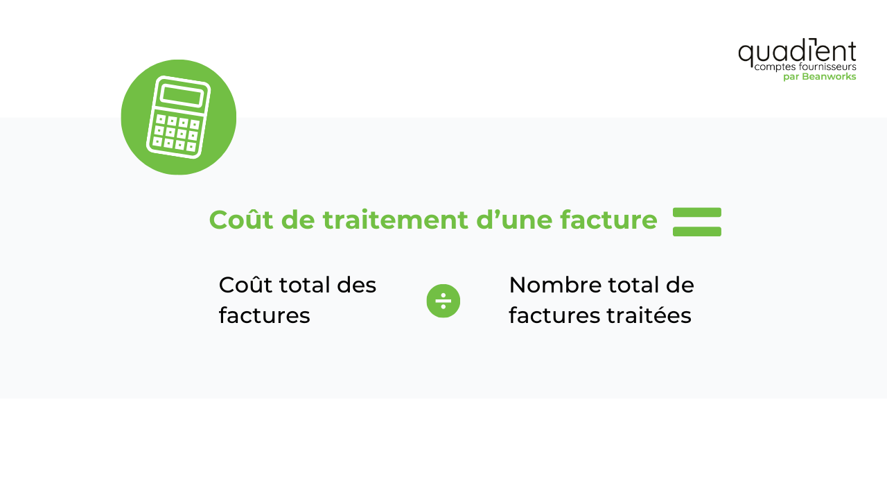 Coût de traitement d'une seule facture 