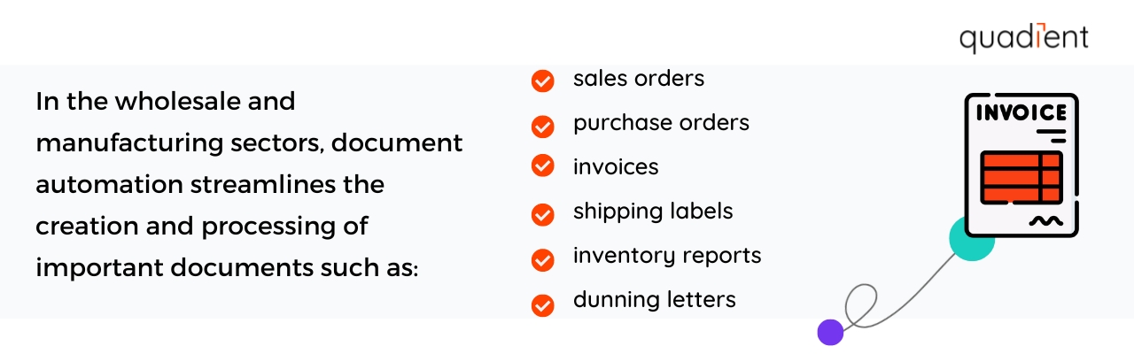 document automation for wholesale and manufacturing