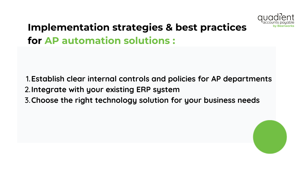 implementation strategies and best practices for ap automation solutions