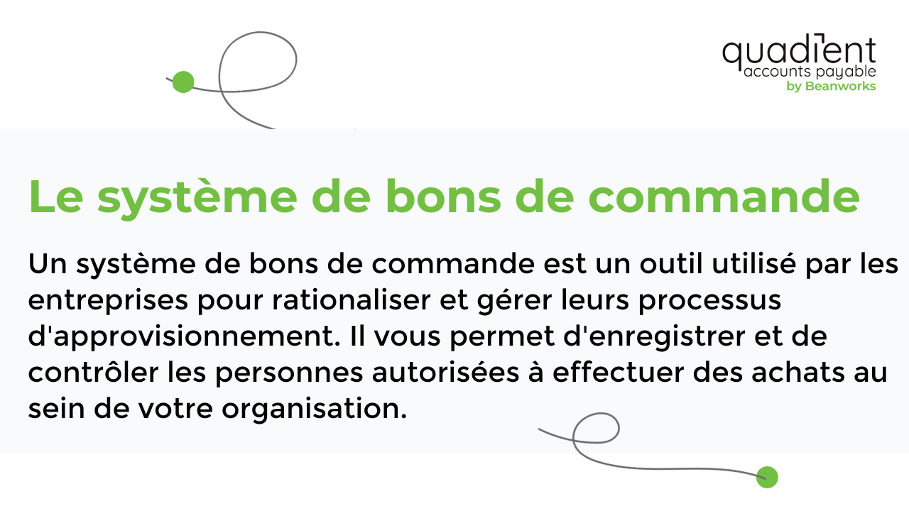 le systeme de bons de commande