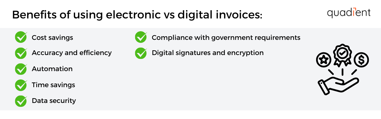 Benefits of using electronic vs digital invoices