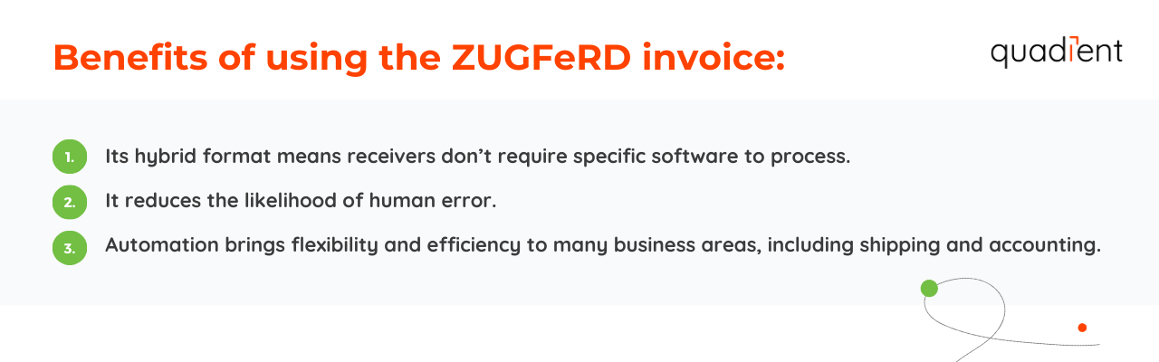 Benefits of using ZUGFeRD invoice