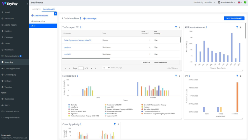 quadient ar automation dashboard