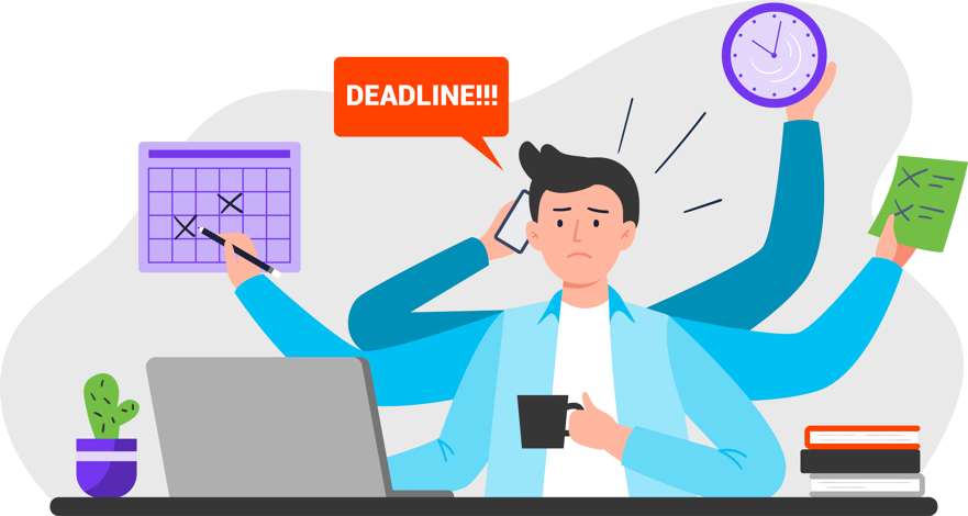 juggling to meet the deadline