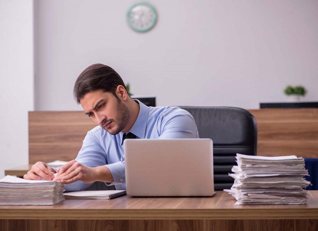 Paper files and office