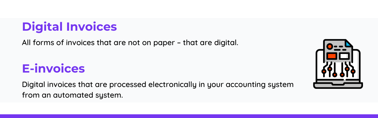 e-invoice and digital invoice definition