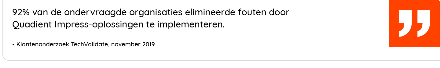 92% of surveyed organizations eliminated errors by implementing Quadient Impress solutions.