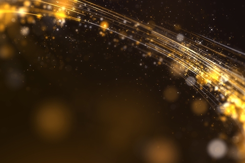 gold awards with particles stripe background