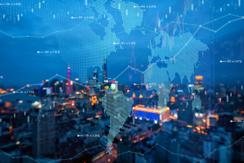 global communication network concept