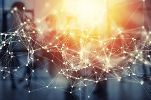 connexion internet réseau fond à silhouette de équipe affaires