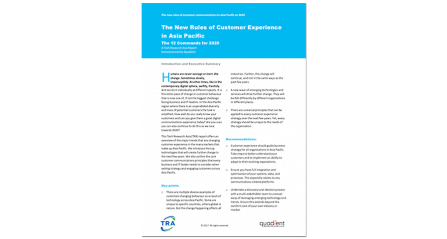 The New Rules of Customer Experience in Asia Pacific White Paper Cover