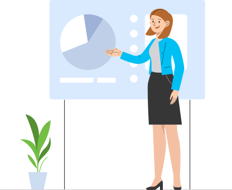 controller standing giving a presentation