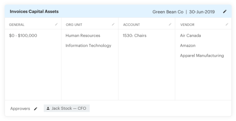 invoice approvals screenshot