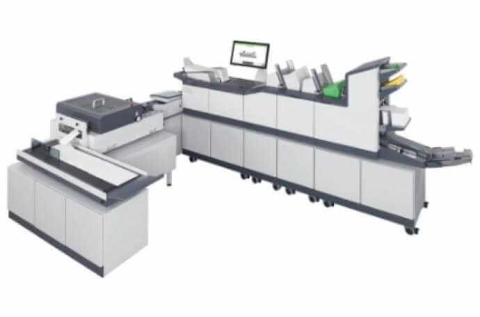 an image of a folder inserter machine model ds600iq