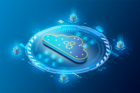 3D rendering of the digital cloud