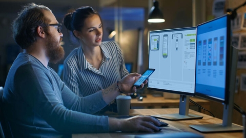 developers working on omnichannel communications design