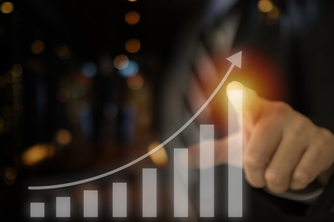 chart showing increasing growth