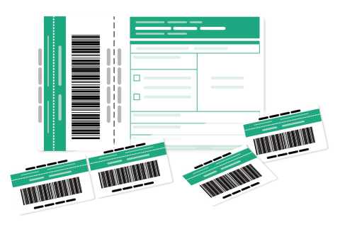 Certified mail receipt without background