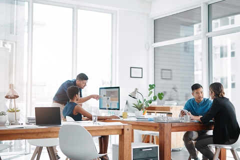 People working together in office