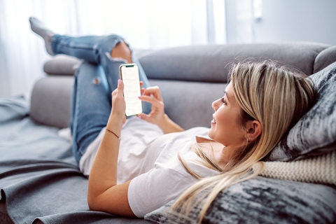 Woman on mobile phone