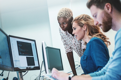 software specialists monitoring systems