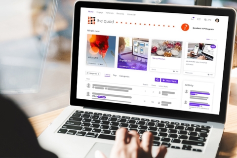 person logged into The Quad online user community