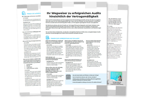 Rechtsvertrag wird auf dem iPad-Bildschirm angezeigt