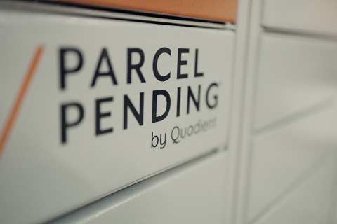 parcel locker quadient close up 