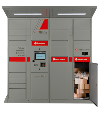 Parcel Pending by Quadient Drop Box Locker with Printer