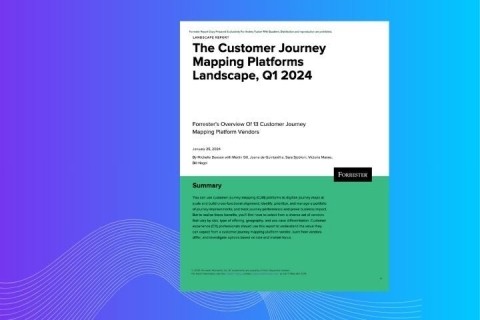 Thumbnail image of The Customer Journey Mapping Platforms Landscape, Q1 2024 report